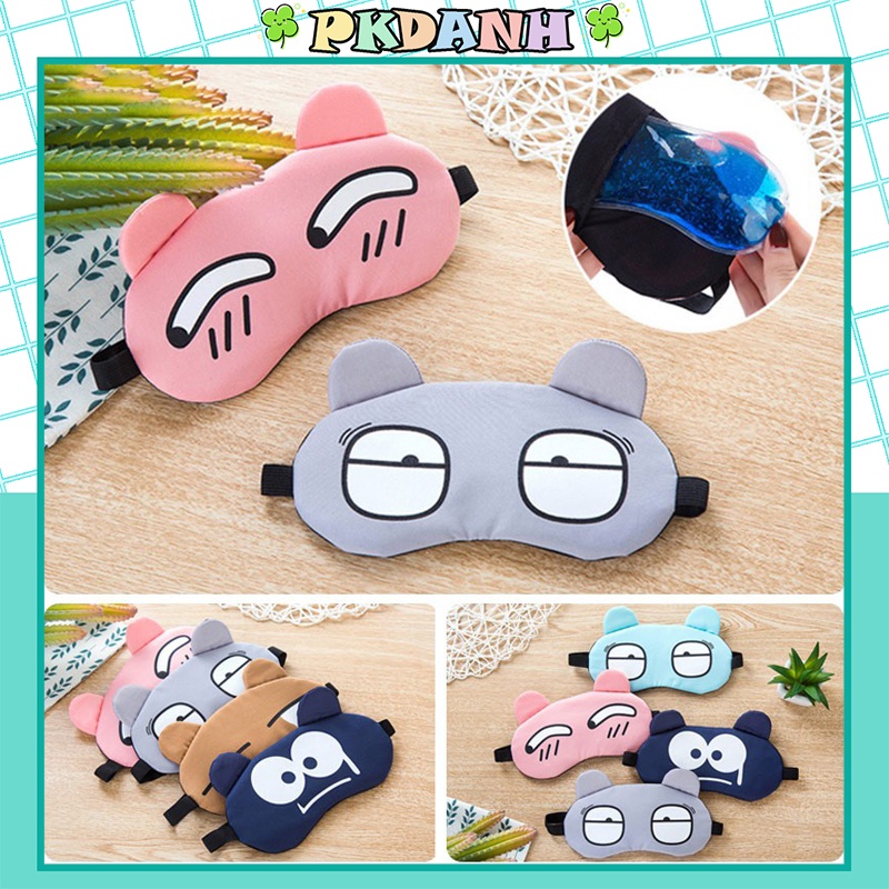 Đồ bịt mắt ngủ có gel massage làm mát bằng miếng che mắt đi kèm túi nước cute dễ thương PKDANH
