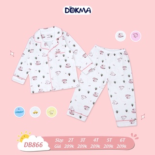 Pijama dài tay bé gái/ bé trai dokma - db866