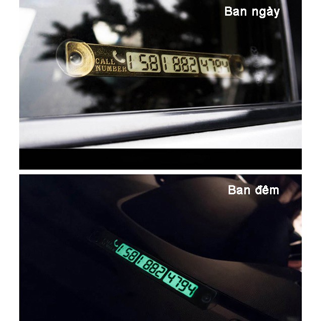Bảng ghi số điện thoại hút kính trên ô tô