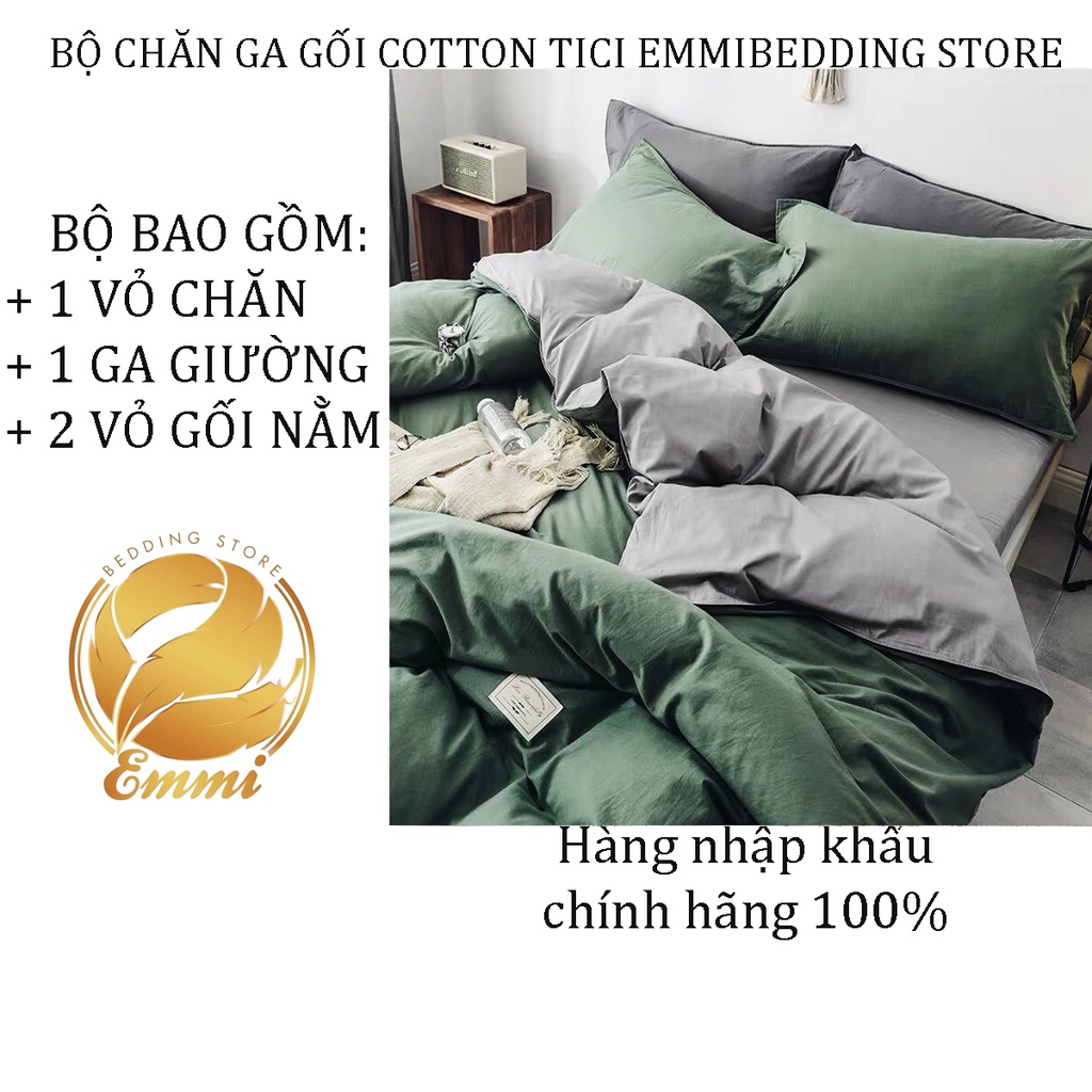 Bộ Chăn,Ga,Gối Cotton tici Emmibedding
