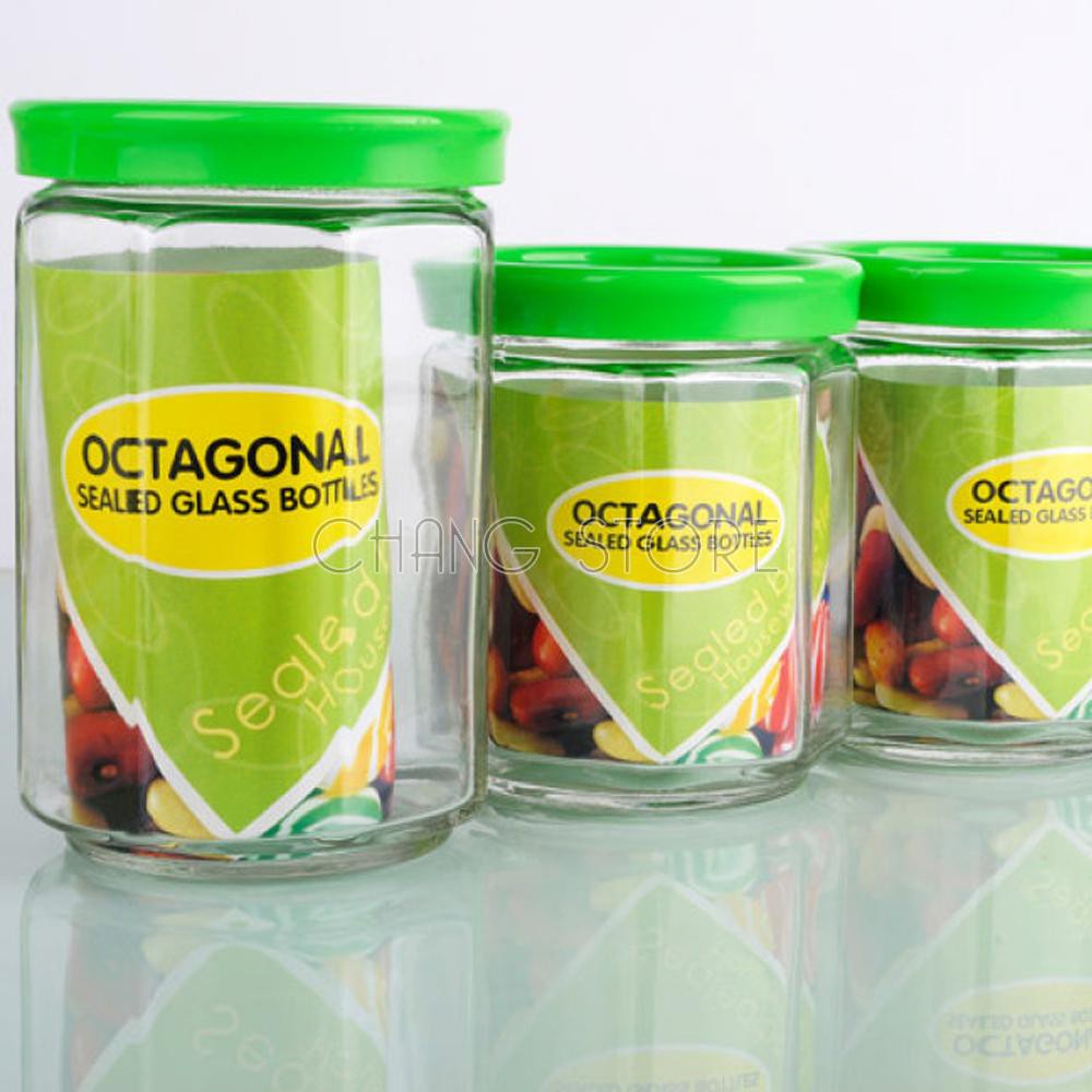 Bộ 5 Hũ Thủy Tinh Đựng Gia Vị Tiện Lợi