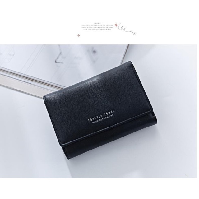 Ví Forever Young basic mở 3 nhỏ nhắn-dễ đút túi quần túi áo-vừa tay