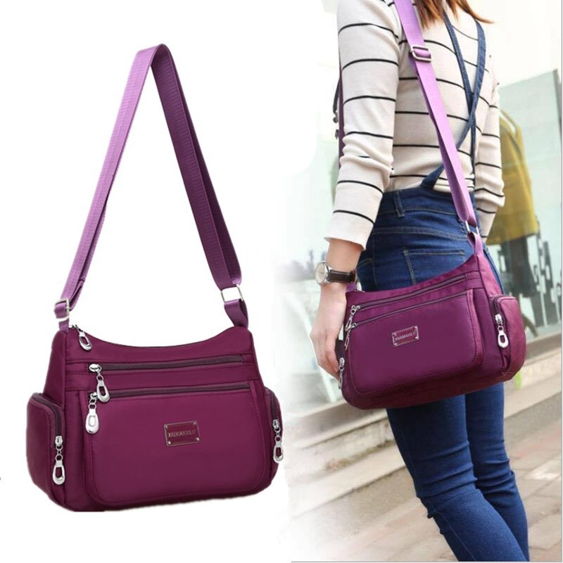 Túi đeo chéo Hàn Quốc Túi đeo vai nữ Túi xách nữ Nylon Túi đeo chéo thông thường Túi đeo chéo nữ Beg