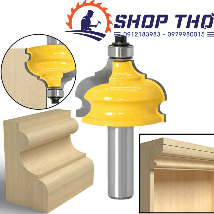 Mũi phay đánh chỉ 2 tầng - Colet 12.7mm ( 1inch cm)