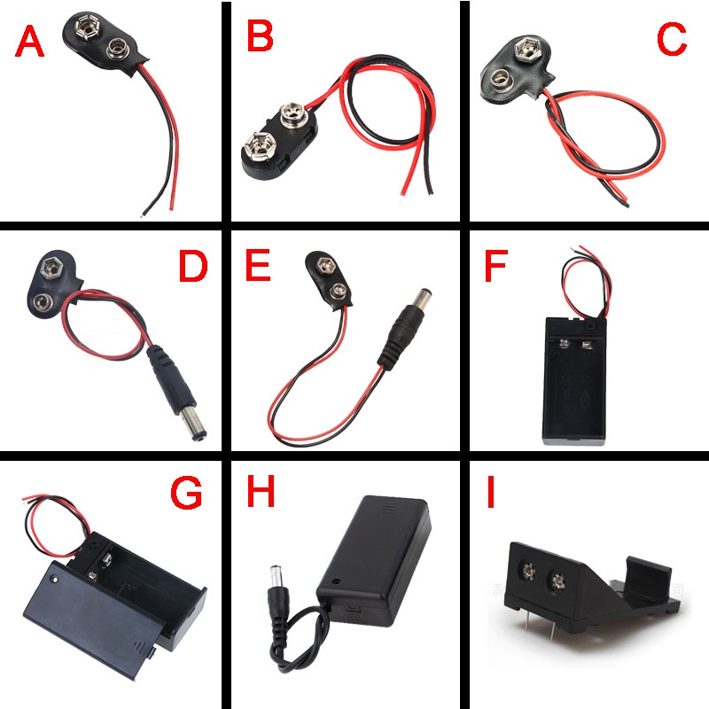Hộp Đựng Pin 9V Kèm Dây Dẫn