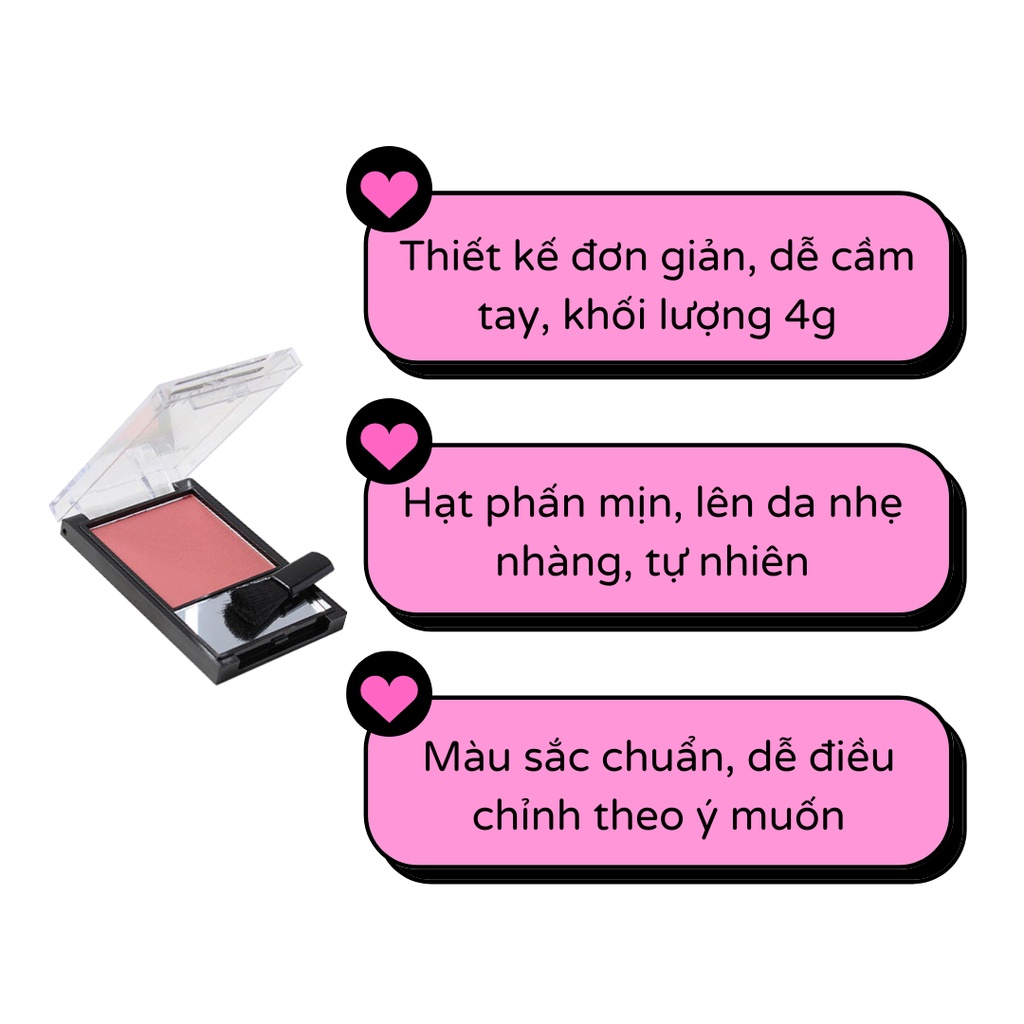 Má hồng dạng phấn SANTEE Blush me lâu trôi bám da 4g