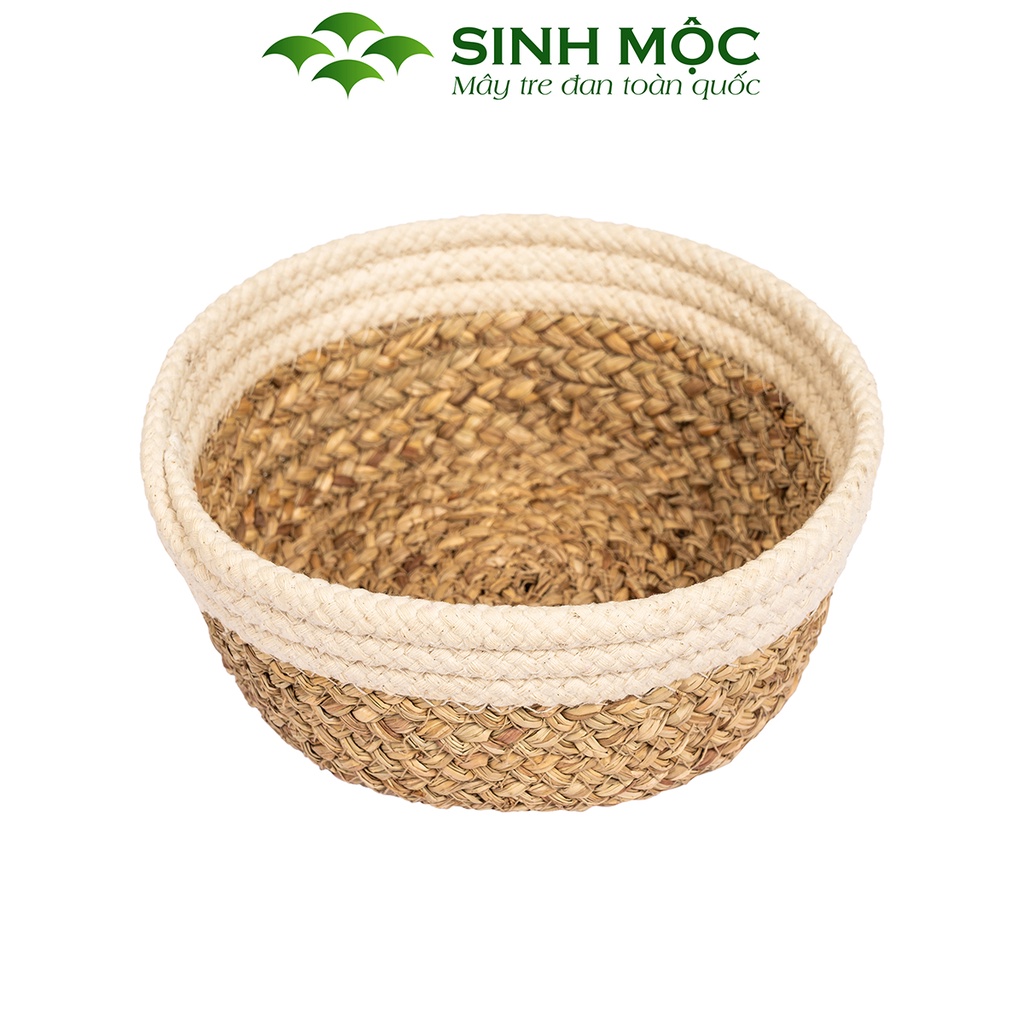 Khay cói, khay đựng bánh kẹo, hoa quả, decor nhà bếp, decor bàn ăn, cói decor Sinh Mộc - M1024