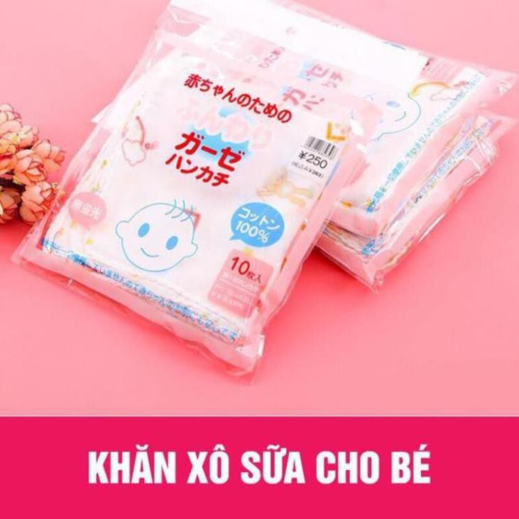 [video& Ảnh chuẩn ] Set 10 Khăn xô sữa xuất nhật nhiều hình Siêu rẻ