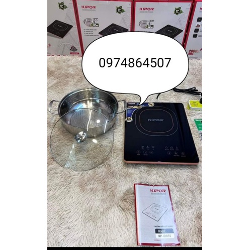 BẾP TỪ ĐƠN KIPOR KP- ID855 MẪU MỚI CÔNG SUẤT 2000W TẶNG KÈM NỒI LẨU SIÊU TO SIZE 30