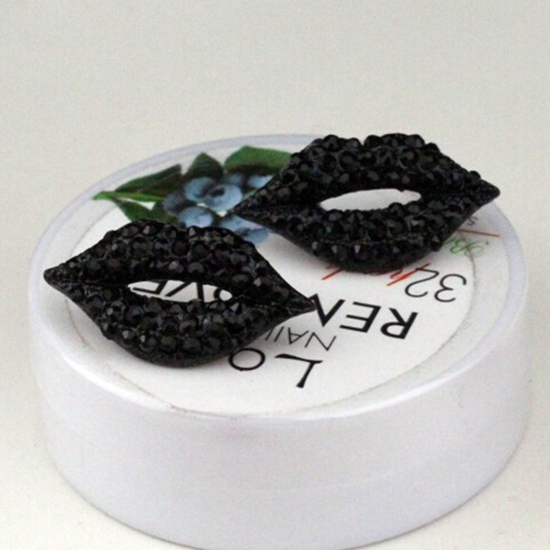 Bông Tai Hình Đôi Môi Đính Đá Ngọc Trai Toàn Diện Thời Trang Cho Nữ