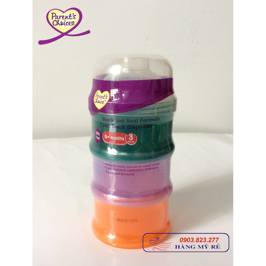 Hộp Chia Sữa 3 Ngăn Parent's Choice (Hàng Mỹ xách tay)