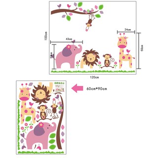 Decal Dán Tường Vườn Thú Nhỏ Cho Bé - MSP DB039