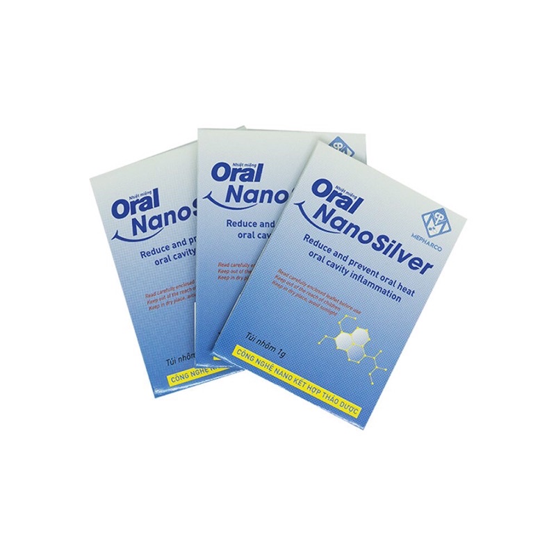 Gel bôi nhiệt miệng nano bạc Oral Nano Silver giúp làm sạch, dịu mát, giảm nhiệt miệng, lở loét miệng (Gói 1g)