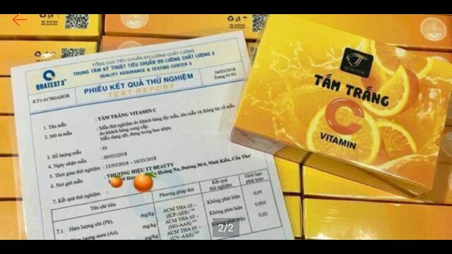 Tắm trắng vitamin C Cam