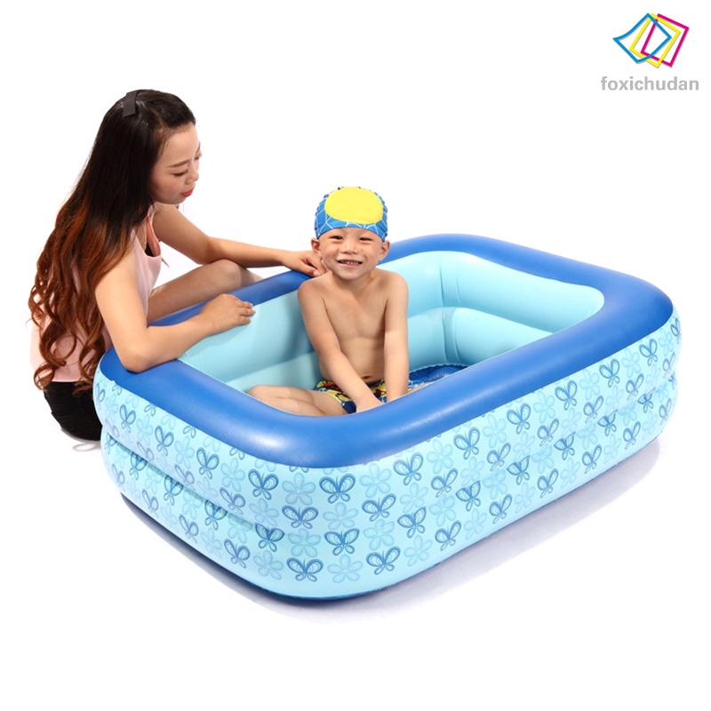 FCD☆ PVC Rectangular Inflatable Swimming Pool Children Home Courtyard Garden Swimming Pool