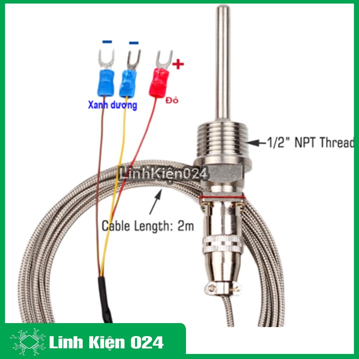 Đầu Dò Cảm Biến Nhiệt Độ PT100 WZP-187