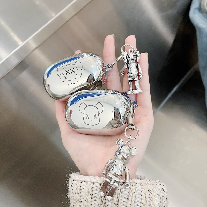 Vỏ Bảo Vệ Hộp Sạc Tai Nghe Bluetooth Oppo W11 W31 Lite Có Móc Khóa Hình Gấu Đáng Yêu