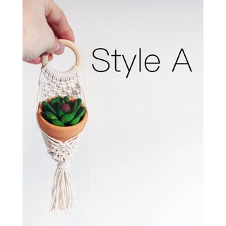 Macrame treo chậu sen đá