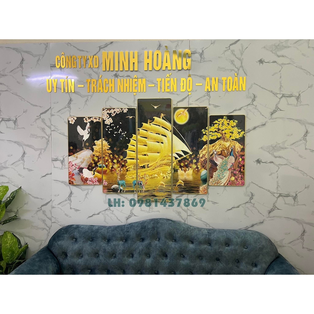 Tranh Treo Tường Tráng Gương, Tranh Treo Phòng Khách, Phòng Ngủ, Trang Trí Nhà Cửa Kích Thước 90x1m5