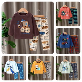 Bộ Dài Tay Bé Trai 26-36kg (7-9 tuổi) – QIQI / TIANSHI / XINBEIKER / XIAOHAI – Cotton QC Xuất Hàn