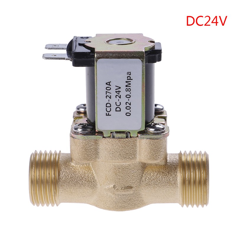 Van điện từ G1/2" DC 12v 24v Ac220V cho hệ thống nước nóng