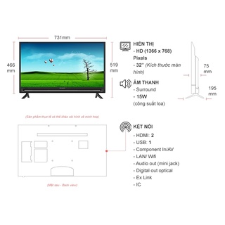 Smart Tivi Sharp 32 inch 2T-C32BG1X Android TV