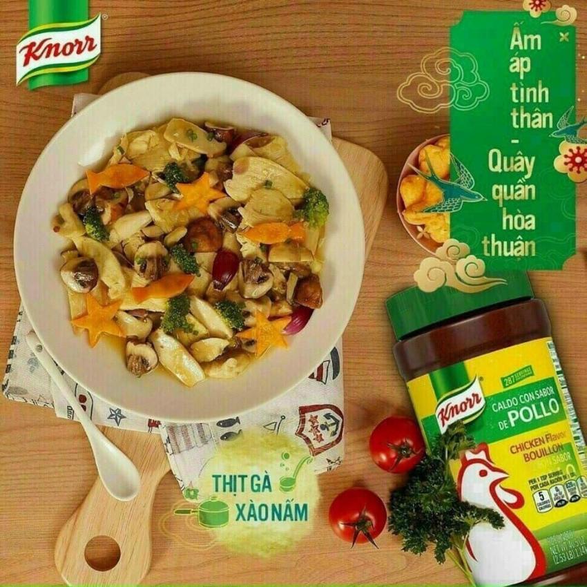 Bột Nêm Knorr Hạt Nêm vị gà của mỹ hộp 1,14kg không hóa chất Mẫu mới nhất Bột canh gia vị nấu súp lẩu chiên xào Famacoco