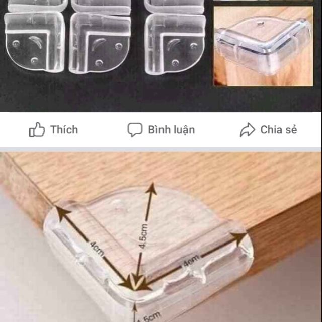 set 4 bịt cạnh bàn vuông