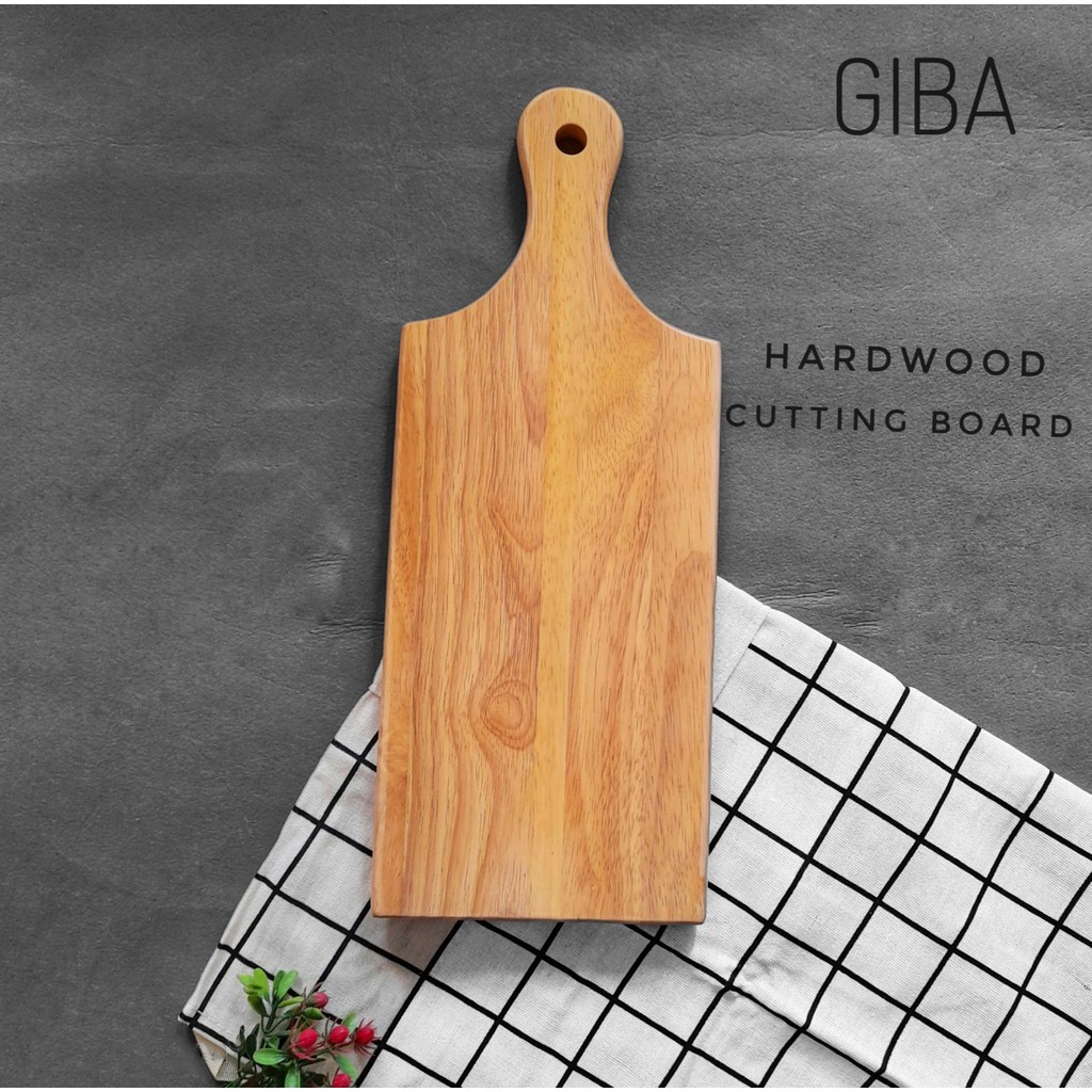 Thớt gỗ có tay cầm 39cm dùng làm phụ kiện chụp ảnh, decor siêu đẹp - paddle cutting board - GIBA