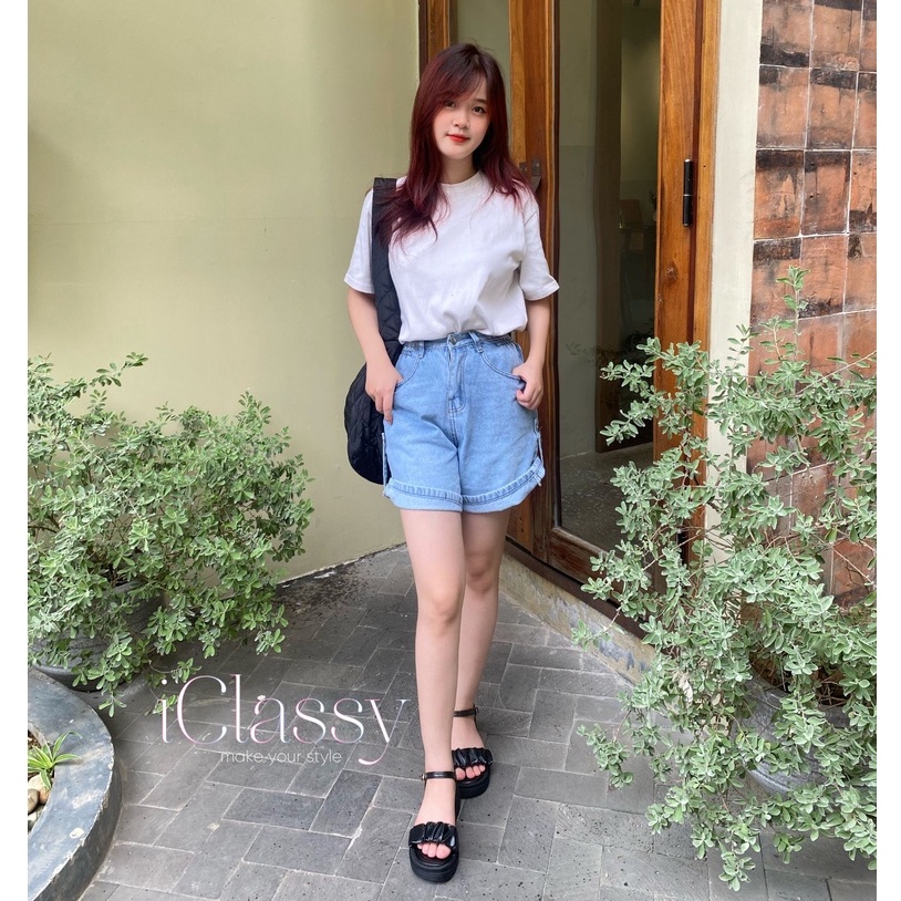 Sandal Nữ Ulzzang Vintage, Dép Quai Hậu Bản Ngang Nhún Đế Cao Su Chống Trơn PU Độn 5cm Quai Gài Hàn Quốc - Iclassy_shoes