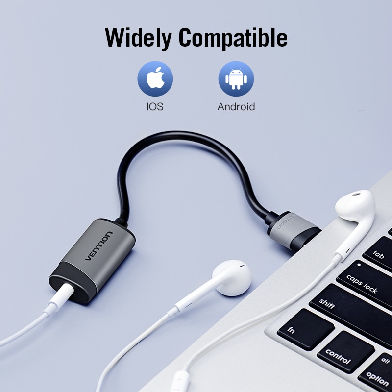 Vention Đầu Chuyển Đổi Âm Thanh Usb Sang Cổng Aux 3.5mm 5.1 Cho Máy Tính Laptop