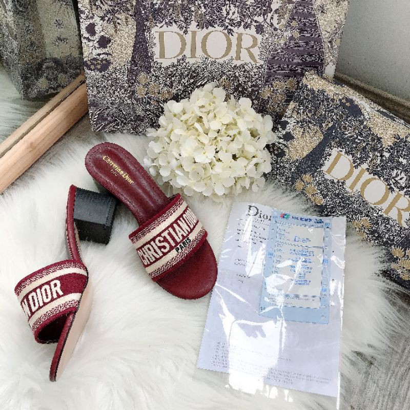 JK(VIDEO) Guốc 5p Quai Ngang Gót Vân Gỗ Da Mềm Êm Fullbox Bill Túi Hãng Cao Cấp