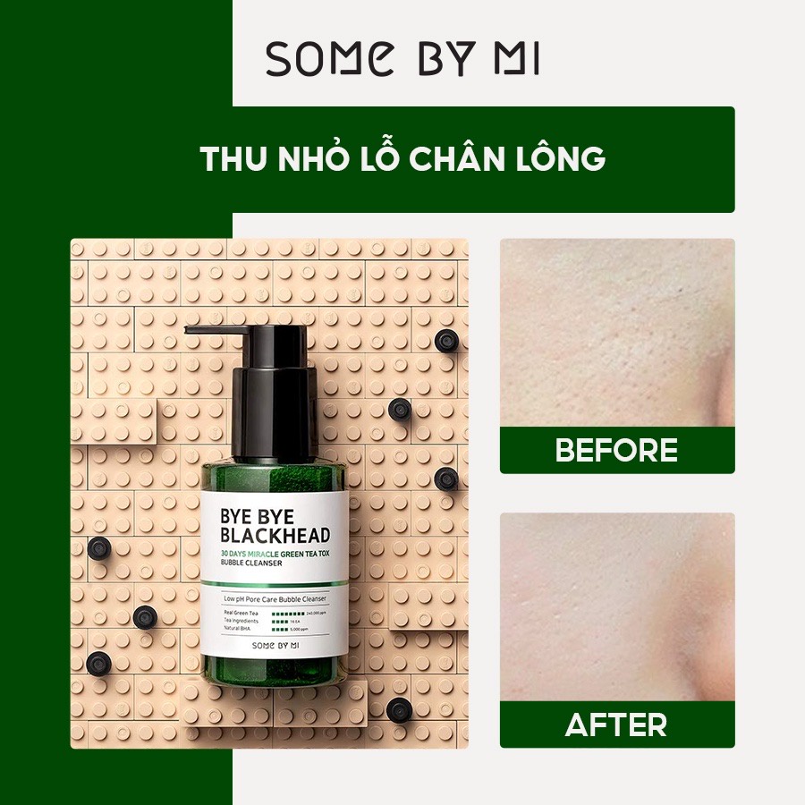 Sữa Rửa Mặt Dành Cho Da Mụn Đầu Đen Some By Mi Blackhead 30 Days Miracle Bubble Cleanser 120g