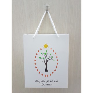 100 Túi giấy in size M phom dọc (giấy dày)