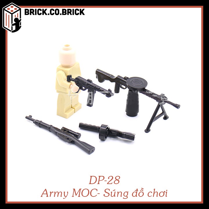 Vũ Khí Vỉ Súng Máy Đồ Chơi Lắp Ráp Minifig Non Lego Phụ kiện MOC Army Mô Hình Sáng Tạo Trang Trí Quân Đội DP-28