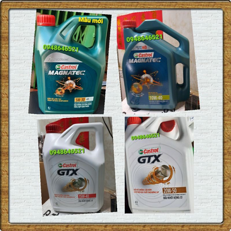 Nhớt động cơ Castrol GTX 20w50 4L 🇻🇳 chính hãng 101%