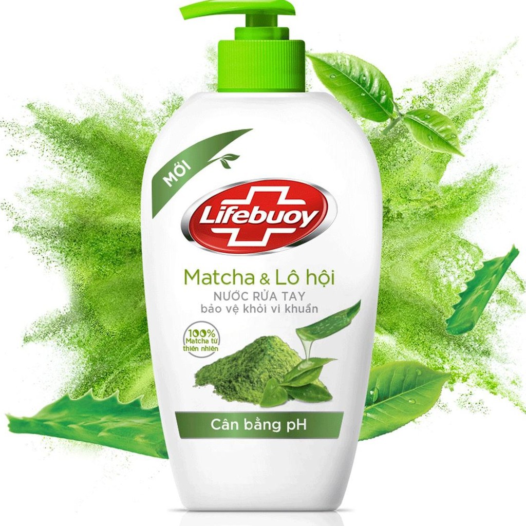 Xà bông rửa tay lifebouy matcha - lô hội