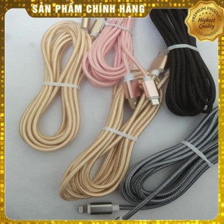 [ Rẻ Vô Địch] ⚡Cáp sạc dây dù dài 3m dành cho iphone và sam sung