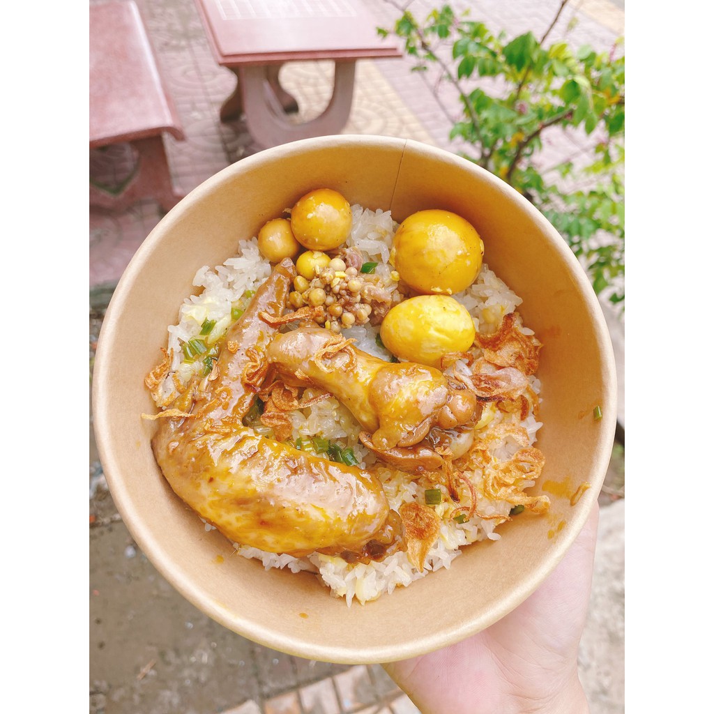 50 Tô giấy kraft chịu nhiệt cao đựng bánh bông lan trứng muối, cơm, bánh, hủ tíu, phở, sữa chua, bánh tráng,750ml 1000ml