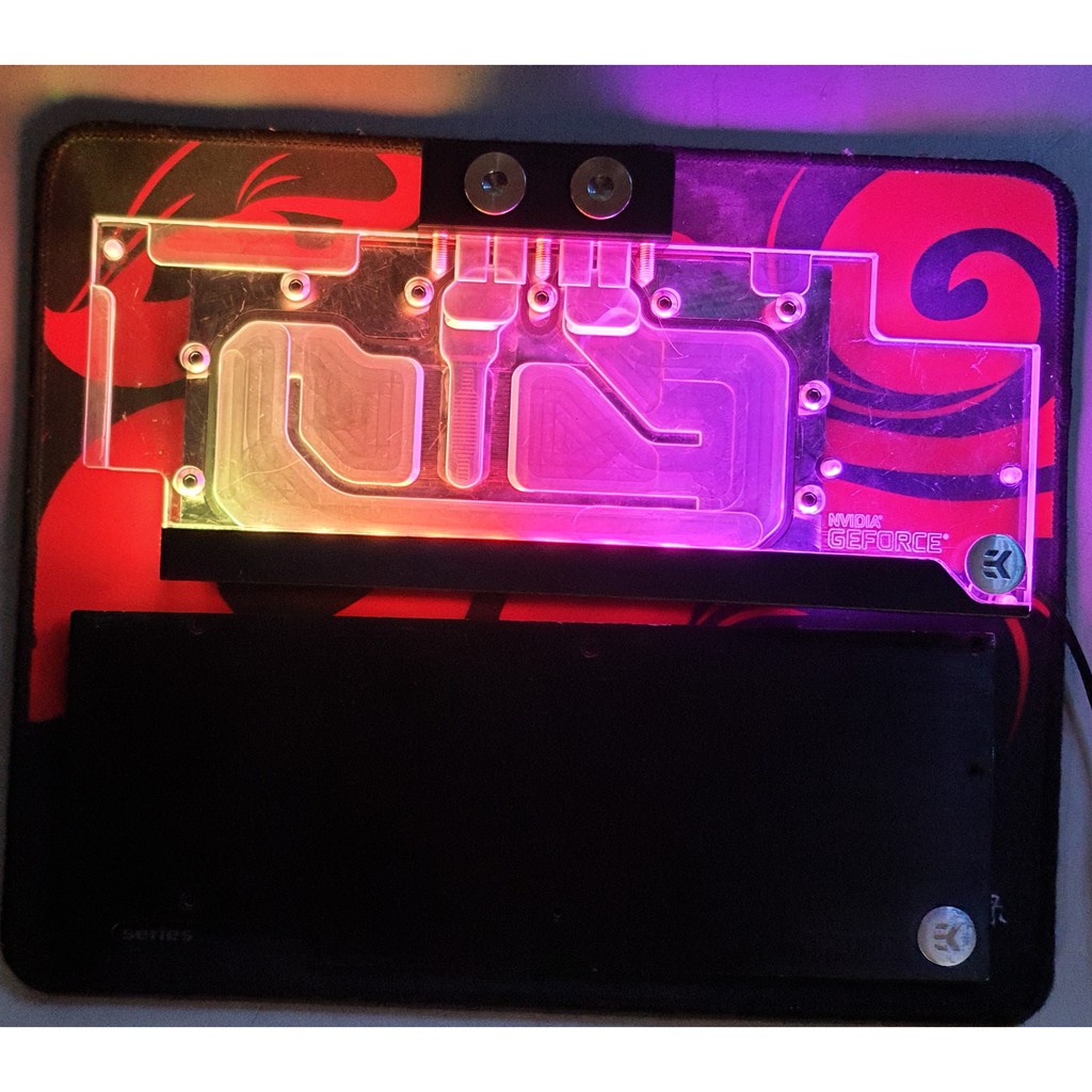 Thanh lý Tấm truyền nhiệt Block VGA EK-FC RTX 2080 + Ti Classic RGB - Nickel + Plexi