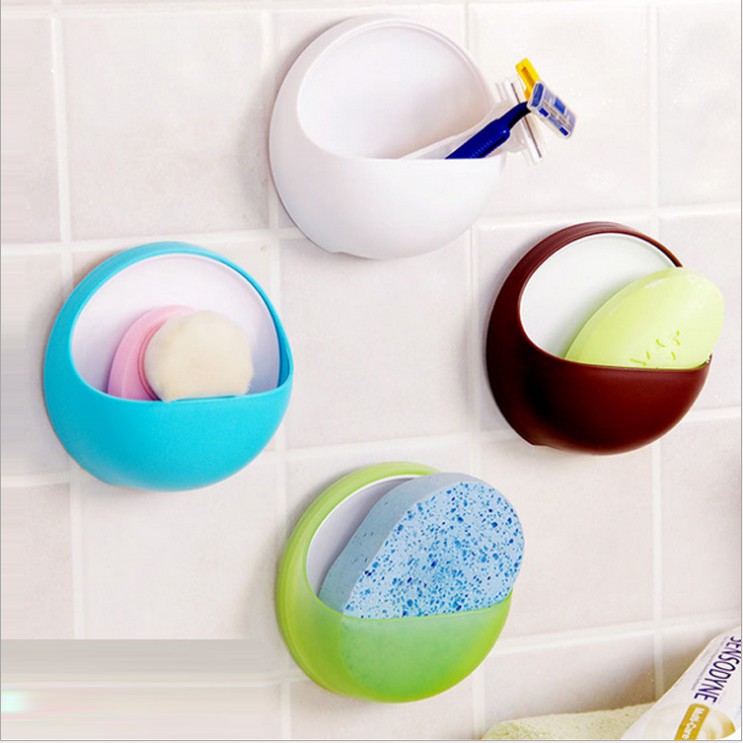 1pc Home Bathroom Suction Suction Soap Box Soap Holder Soap Box