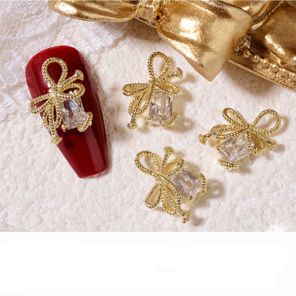 Mặt Dây Hình Gấu Đính Đá 3D Sang Trọng Trang Trí Móng Tay|Phụ Kiện Kim Loại Đính Đá Trang Trí Móng Tay