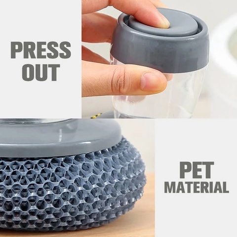 Bàn chải làm sạch, bàn chải nồi, dụng cụ làm sạch đa năng, bàn chải nhà bếp, bàn chải bộ đồ ăn có thể được nạp với chất tẩy rửa