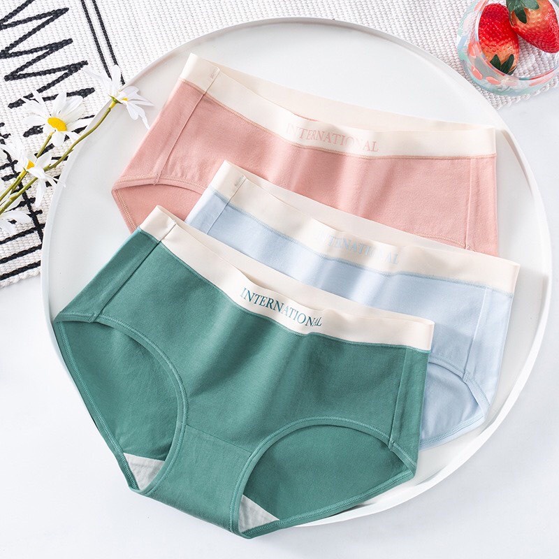 Quần Lót Nữ Cotton Cạp Su Thun Lạnh Cao Cấp, Quần Chíp Kháng Khuẩn Nhiều Màu Dễ Thương QL99
