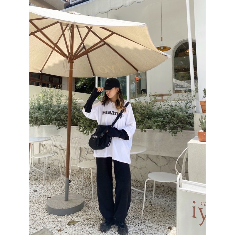 [Mã SKAMA06 giảm 8% tối đa 50K đơn 250K] Áo Phối Tay WSAANQ BIGSIZE Cotton Thô 100% Nam Nữ (Ảnh thật/Có sẵn) | BigBuy360 - bigbuy360.vn