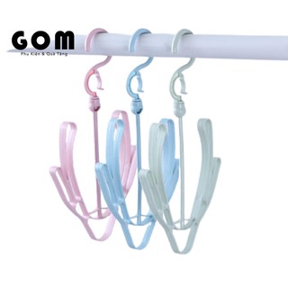 Móc phơi giày 2 nhựa dày cao cấp, Giá phơi quần áo tất cà vạt 2 móc xoay 360 độ tiện dụng