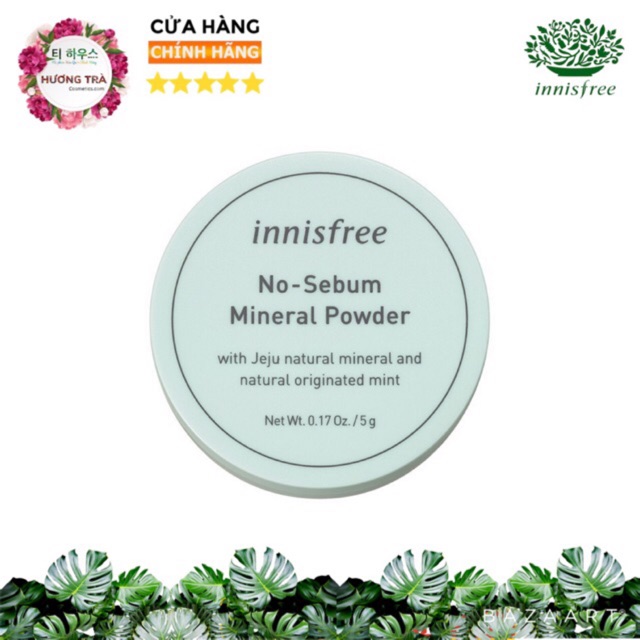 Phấn phủ kiềm dầu nhờn, thoáng khí cho da_No Sebum Mineral Powder 5g