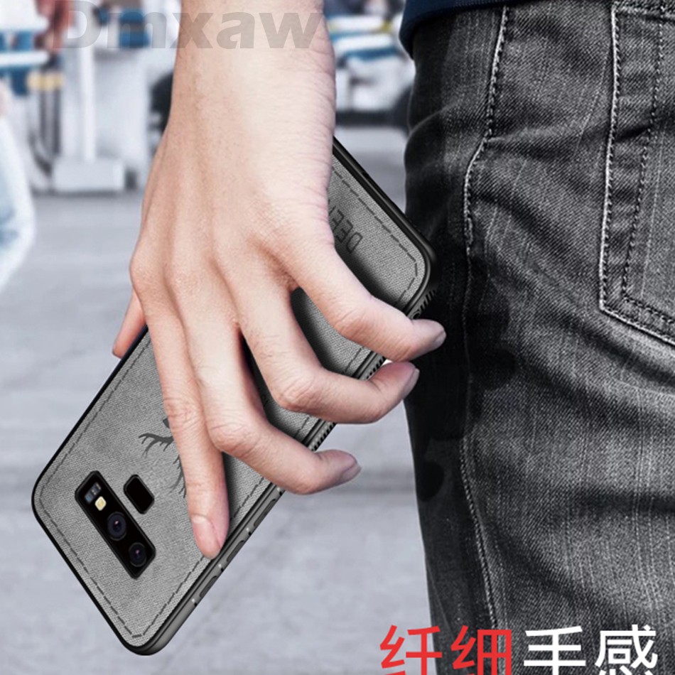 Ốp điện thoại dệt vải in hình nai sừng cho Samsung Galaxy A6 Plus J8 J6 2018 | BigBuy360 - bigbuy360.vn