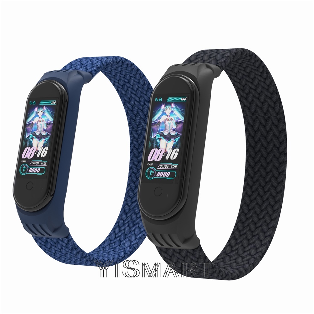 Dây Đeo Solo Chất Liệu Nylon Cho Đồng Hồ Thông Minh Xiaomi Mi Band 6 Nfc Miband 3 4 5