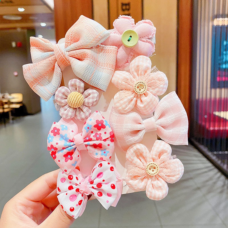 Set 8 Kẹp Tóc Xinh Xắn Dành Cho Bé Gái